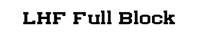 LHF Full Block font preview