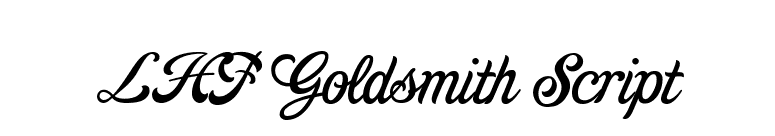 LHF Goldsmith Script font preview