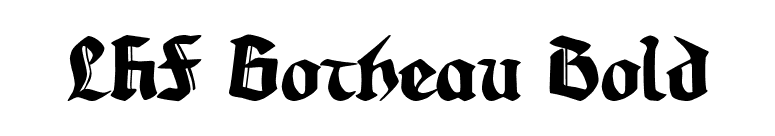 LHF Gotheau Bold font preview