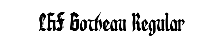 LHF Gotheau Regular font preview