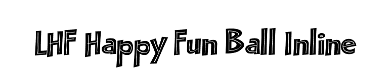 LHF Happy Fun Ball Inline font preview