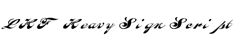 LHF Heavy Sign Script font preview