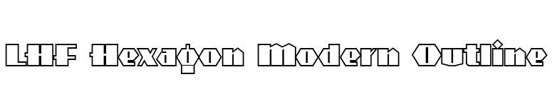 LHF Hexagon Modern Outline font preview