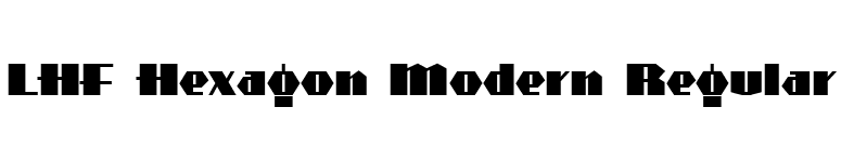 LHF Hexagon Modern Regular font preview