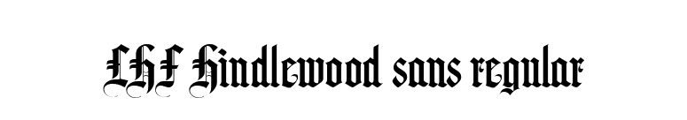 LHF Hindlewood sans regular font preview