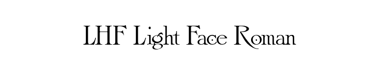 LHF Light Face Roman font preview