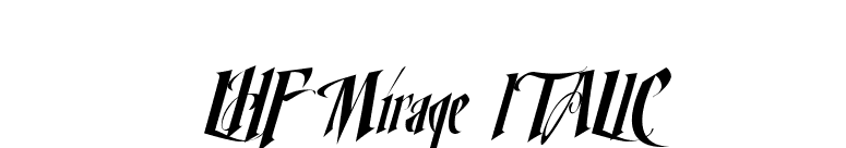 LHF Mirage ITALIC font preview