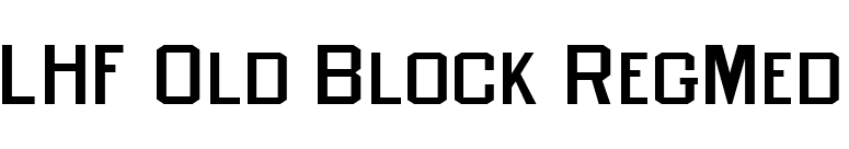 LHF Old Block RegMed font preview