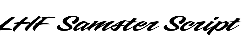 LHF Samster Script font preview