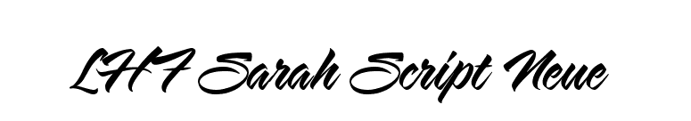 LHF Sarah Script Neue font preview