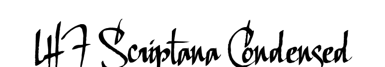 LHF Scriptana Condensed font preview