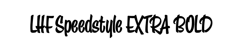 LHF Speedstyle EXTRA BOLD font preview