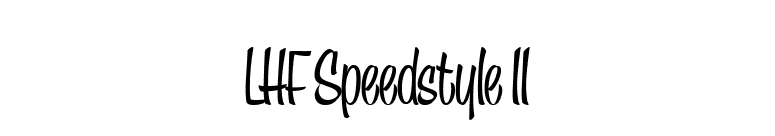 LHF Speedstyle II font preview
