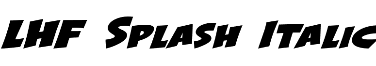 LHF Splash Italic font preview