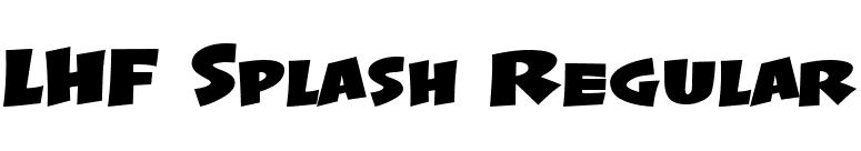 LHF Splash Regular font preview