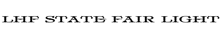 LHF State Fair Light font preview