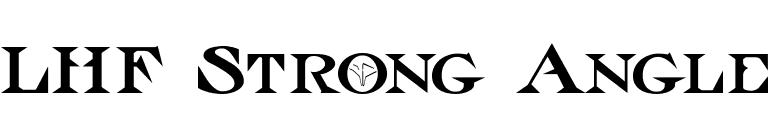 LHF Strong Angle font preview