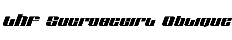 LHF Sucrosegirl Oblique font preview