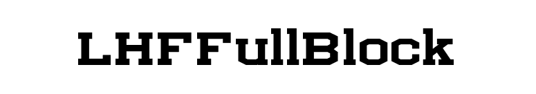 LHFFullBlock font preview