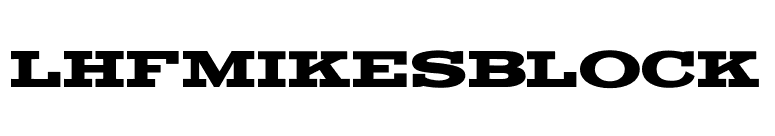LHFMikesBlock font preview