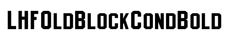LHFOldBlockCondBold font preview