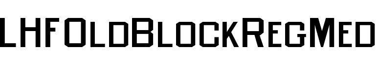 LHFOldBlockRegMed font preview