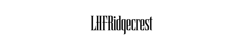 LHFRidgecrest font preview
