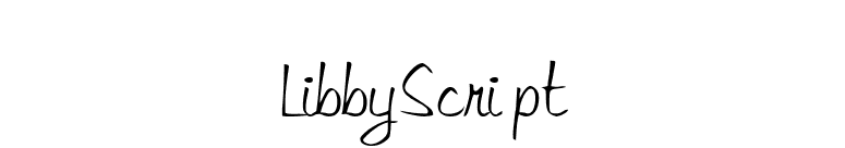 LibbyScript font preview