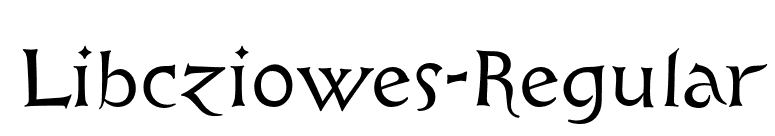Libcziowes-Regular font preview