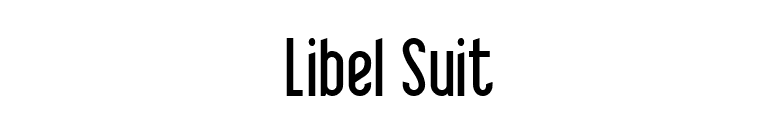 Libel Suit font preview
