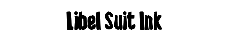 Libel Suit Ink font preview