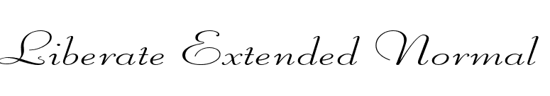 Liberate Extended Normal font preview