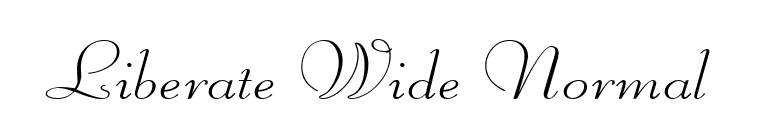 Liberate Wide Normal font preview