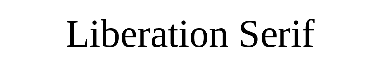 Liberation Serif font preview