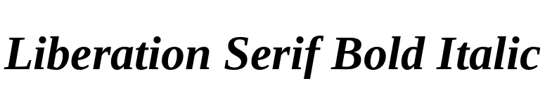 Liberation Serif Bold Italic font preview