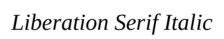 Liberation Serif Italic font preview