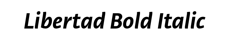 Libertad Bold Italic font preview