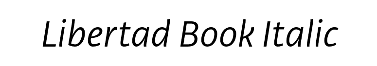 Libertad Book Italic font preview