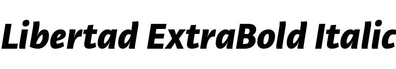 Libertad ExtraBold Italic font preview