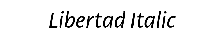 Libertad Italic font preview