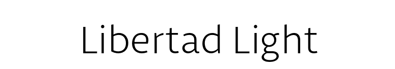 Libertad Light font preview