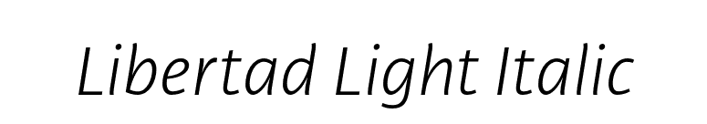 Libertad Light Italic font preview