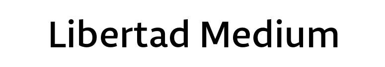 Libertad Medium font preview