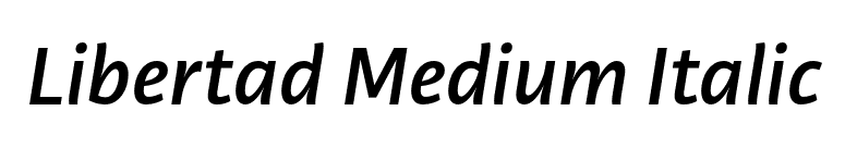 Libertad Medium Italic font preview