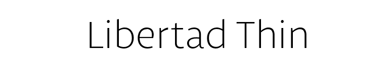 Libertad Thin font preview