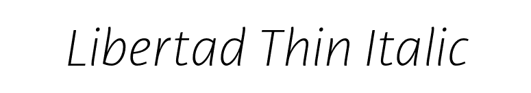 Libertad Thin Italic font preview