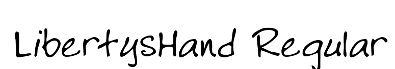 LibertysHand Regular font preview