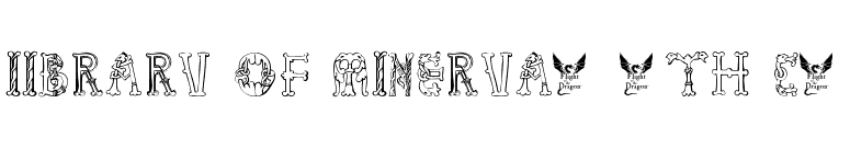 Library of Minerva, 9th c. font preview