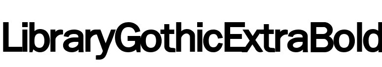 LibraryGothicExtraBold font preview