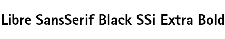 Libre SansSerif Black SSi Extra Bold font preview